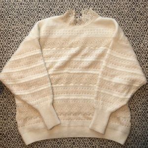Zara Sweater with Lace Detail and Lace Turtleneck